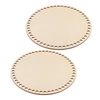 Magideal - Fondos De Cesta De Madera Para Tejer, Base De Cesta De Redonda Moldeador De Base De Fondo De Madera En Blanco Para Manualidades De Tejido De