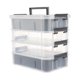 thumbnail image 1 of Caja de Almacenamiento CraftGenes 24 cm 4 Niveles 10 qt Gris, 1 of 9