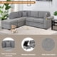 thumbnail image 2 of 84.75" Sleeper Sofa Bed,2 in 1 Pull Out sofa bed L Shape Couch with Storage Ottoman for Living Room,Bedroom Couch and Small Apartment, Gray, 2 of 3