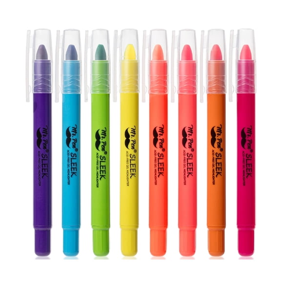 Set de Marcadores de Gel Mr. Pen, 8 Colores Surtidos, Sin Traspaso
