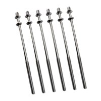 Magideal - 6X Varillas De Tensión Para Batería Tornillos De Fijación Para Batería Con Arandelas Tornillos De 5 Mm Para Orejetas De Batería Pernos Para Orejetas D M5X120Mm
