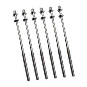 Magideal - 6X Varillas De Tensión Para Batería Tornillos De Fijación Para Batería Con Arandelas Tornillos De 5 Mm Para Orejetas De Batería Pernos Para Orejetas D M5X120Mm