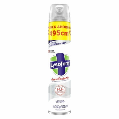 Desinfectante De Ambientes Aerosol Original Lata 495 Ml Lysoform