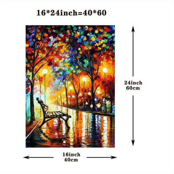 1pc Dance Under The Rain By Leonid Afremov Canvas Poster, Wall Art Picture Print For Home Decor, No Frame 12x16 Inch 16*24inch