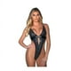 thumbnail image 1 of Roma Costume Body de Peluche sin Mangas con Tirantes de Licra y Diamantes de Imitación, Color Negro, para Mujer, de Playboy Disco Fever, 1 of 2