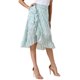 thumbnail image 4 of FALDA MIDI FLORAL ENVOLVENTE PARA MUJERES REFINED ATTIRE, HEM ASIMÉTRICO, CINTURA ALTA, FALDAS CON VOLANTES PARA PLAYA, VERDE L, 4 of 6