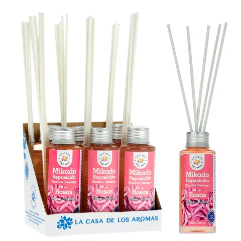 La Casa De Los Aromas - Pack 6 Ambientador Mikado Rosas 100Ml