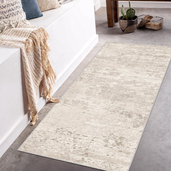 Alfombra Art&Tuft 152 cm x 91 cm Lavable Antideslizante Beige