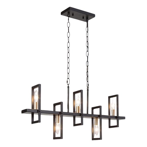 Lampara Colgante Candelabro Moderno 6 Luces Sala Cocina Lau