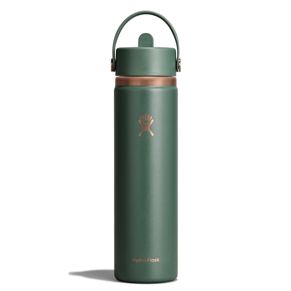 Botella de agua Hydro Flask de 24 oz, aislada, a prueba de fugas, verde