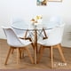 thumbnail image 2 of Comedor Mesa Eames Vidrio 100 cm + 4 Sillas Tulip Blancas, 2 of 8