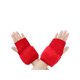 thumbnail image 1 of INSPIRE CHIC Guantes de punto elásticos de piel sintética para mujer, cálidos y suaves, con medio dedo, agujero para el pulgar, mangas de muñeca peludas a prueba de viento, vestido de felpa rojo, 1 of 6
