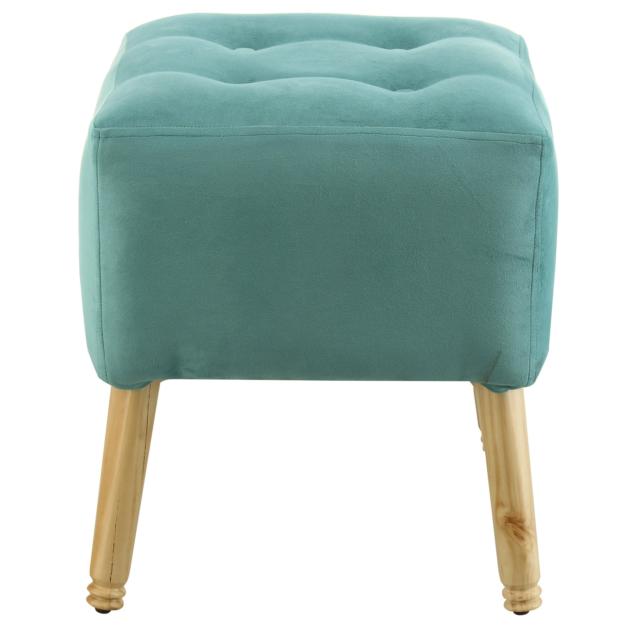 Máxima Design - Pouf Alemania Turquesa Diseño Felpa 42x42x43 Cm