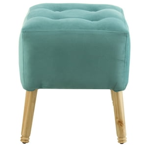 Máxima Design - Pouf Alemania Turquesa Diseño Felpa 42X42X43 Cm