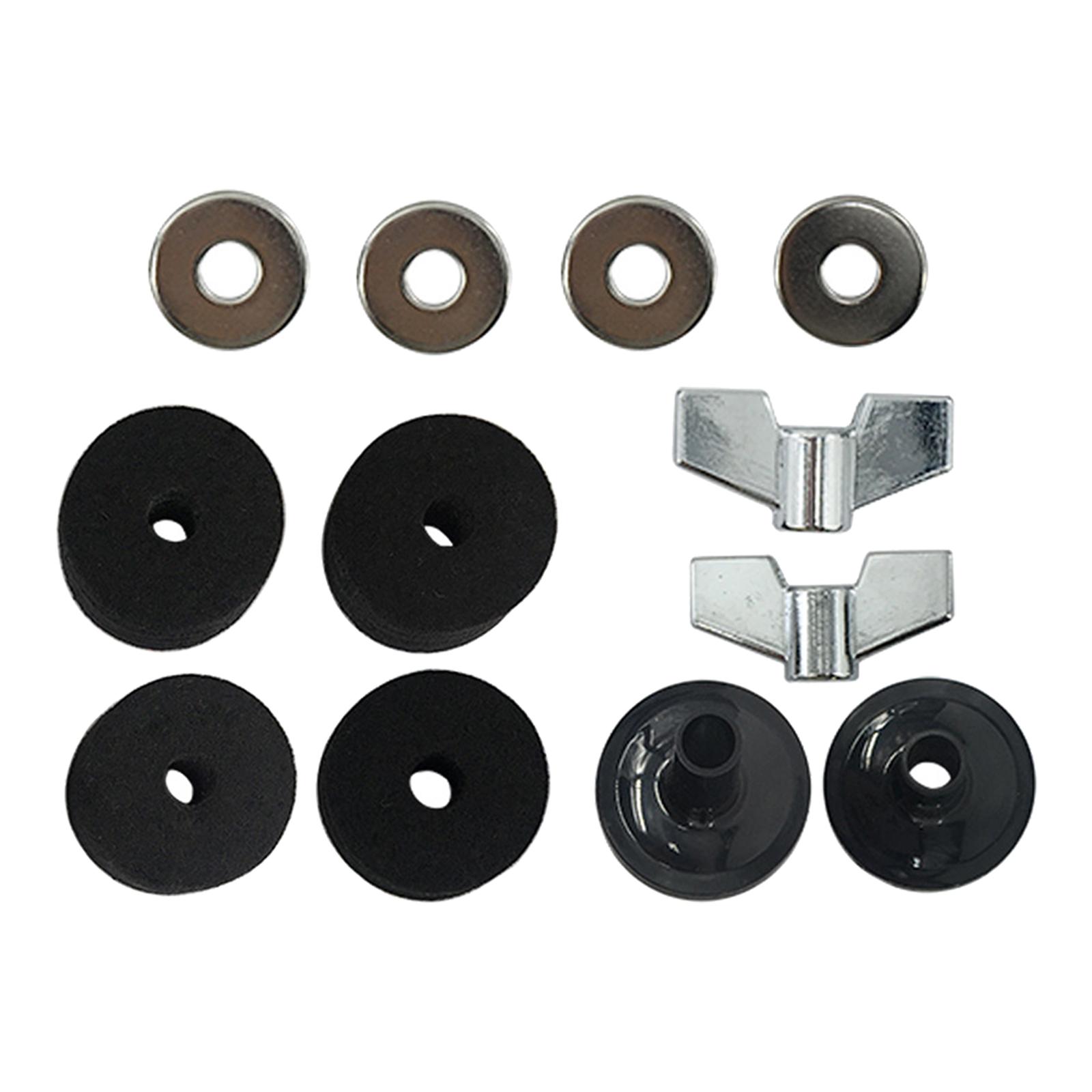 Magideal - Kits De Reemplazo De Platillos, Fieltros De Soporte De Platillos De Φ4Cm Para Batería, Fundas Y Arandelas Para Platillos, Almohadillas De Fieltro Para Negro