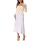 thumbnail image 2 of INSPIRE CHIC Bolero de Encaje Floral para Mujer con Dobladillo Volante, Cárdigan Corto con Lazo al Frente, Ligero para el Verano, Beige Claro M, 2 of 6
