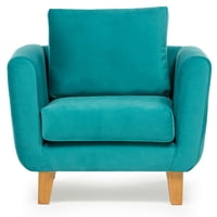 Barra Design - Sillón Thomas Felpa Turquesa