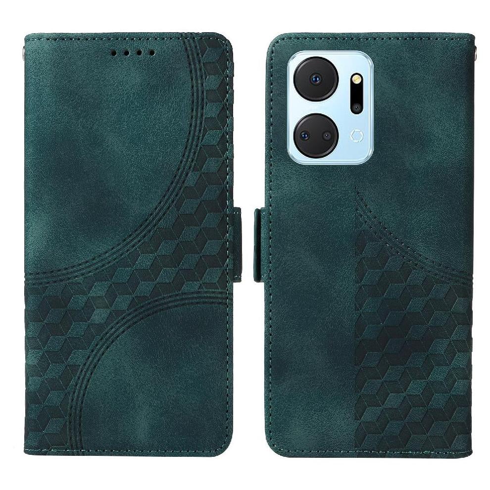 Carcasa Foxdock Honor X7a 4g De Cuero Pu, Diseño Acolchado Clásico, Protección Contra Caídas Y Rayones