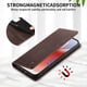 thumbnail image 3 of Funda Billetera de Cuero para [iPhone 12], Bloqueo RFID, Tarjetas y Soporte Café, 3 of 5