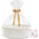 thumbnail image 1 of Gift Basket Empty, Small Baby Shower Basket for Gifts, White, 1 of 3