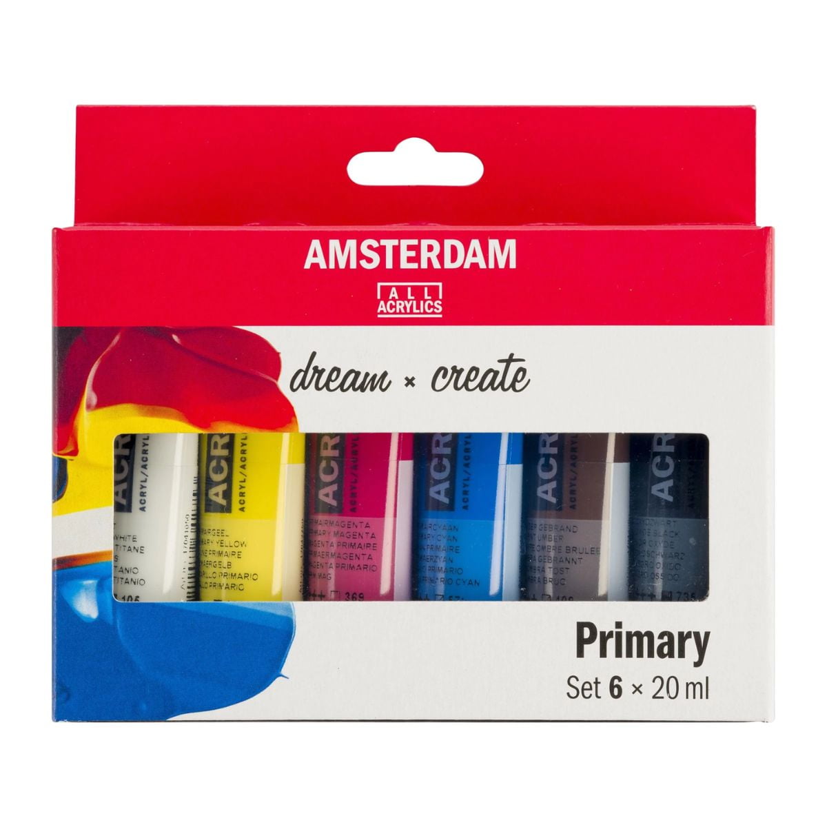 Acrílico Amsterdam Pack 6 Colores 20ml Primarios