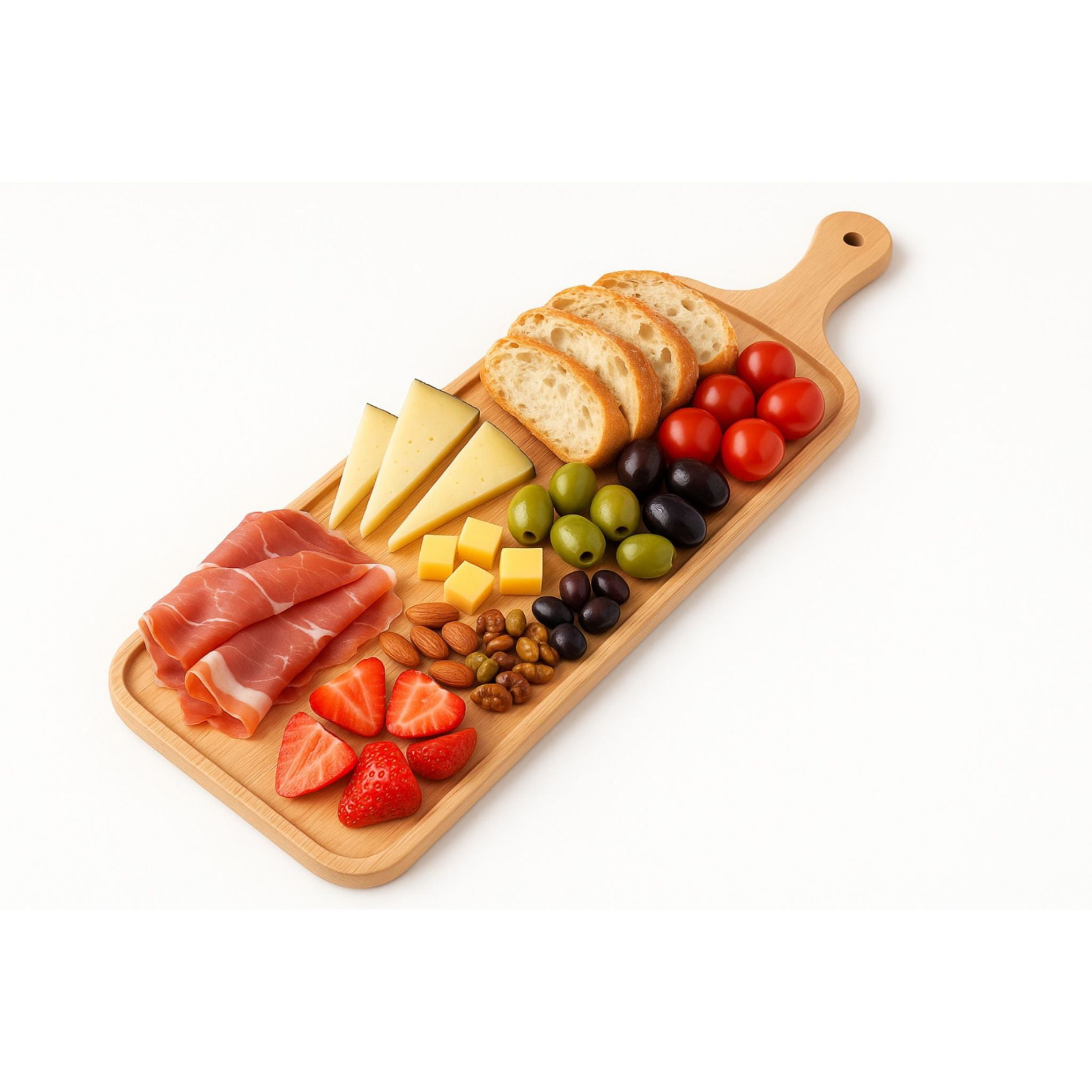 Mtm - Tabla Para Picar Quesos Picoteo De Madera Bambú 46cm