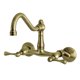thumbnail image 1 of Grifo de cocina Kingston Brass Vintage 6 de montaje en pared, acabado antiguo, 1 of 9