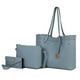thumbnail image 1 of Set de 3 Piezas para Mujer, MKF Collection, Bolso Tote de Compras, Bolso Crossbody, y Cartera - Mariahna, Cuero Vegano - Denim, 1 of 3
