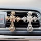 thumbnail image 4 of Car Air Outlet Aromatherapy Clip Cross Rhinestone Perfume Clip Cute Car Air Outlet Decoration Perfume Fragrance General Artificial Diamond Clip, 4 of 5