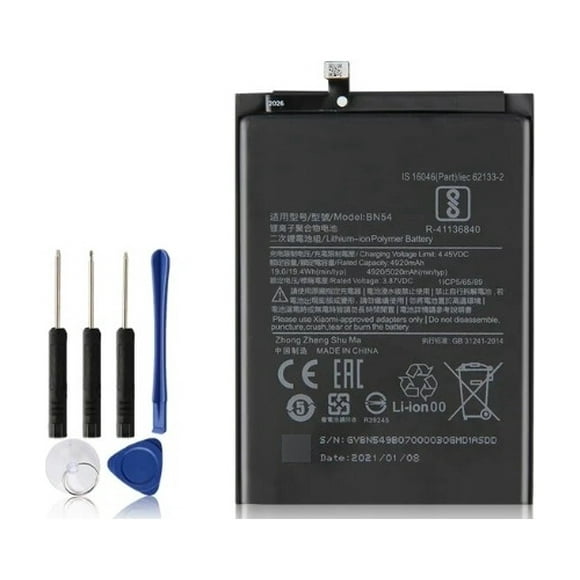 Bateria Bn54 + Kit Herramientas Para Xiaomi Redmi Note 9