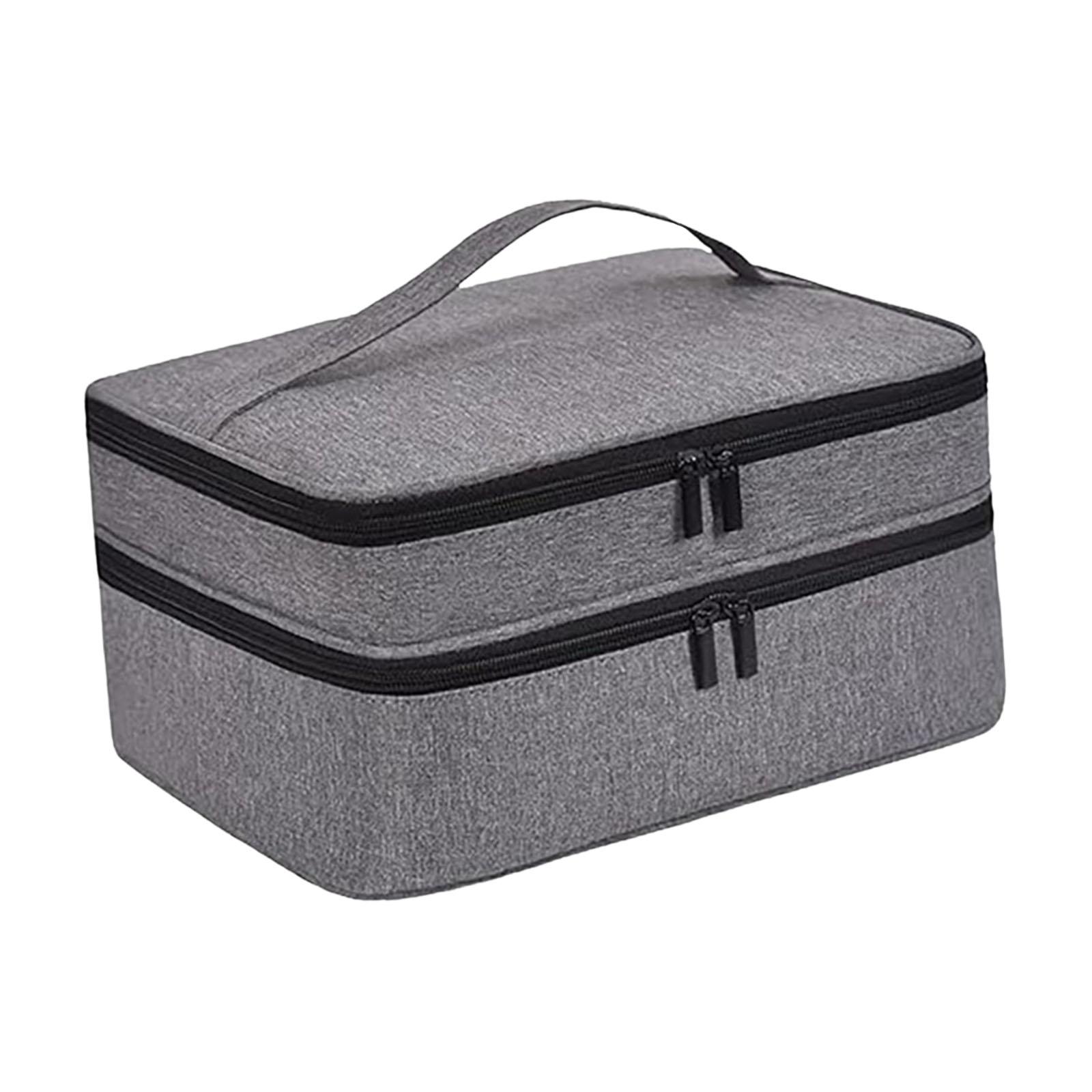 Magideal - Estuche Para Esmaltes De Uñas, Bolsa De Maquillaje, Fácil De Transportar Y Guardar, Neceser Multiusos, Bolsa Para Kit De Uñas, Para Decoración De Uñas Gris