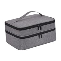 Magideal - Estuche Para Esmaltes De Uñas, Bolsa De Maquillaje, Fácil De Transportar Y Guardar, Neceser Multiusos, Bolsa Para Kit De Uñas, Para Decoración De Uñas Gris