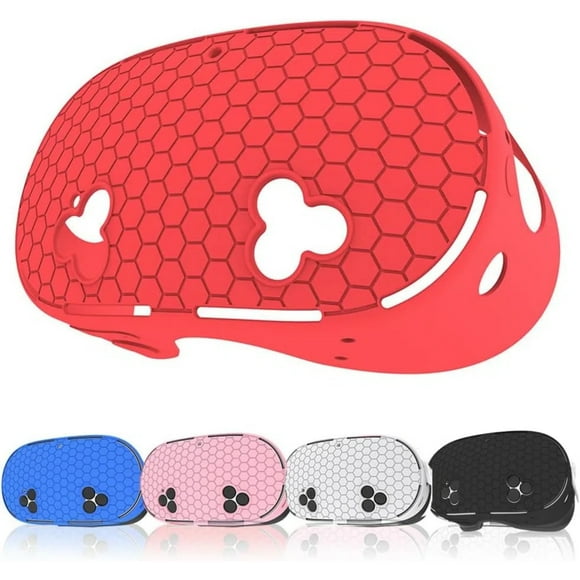 Funda protectora de silicona para Meta Quest 3S - Protector de la carcasa del casco de RV a prueba de arañazos y polvo, accesorio de juego-Rojo