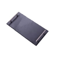 Tabla Rectangular Con Asas 40X20Cm Pizarra Negro Lugano