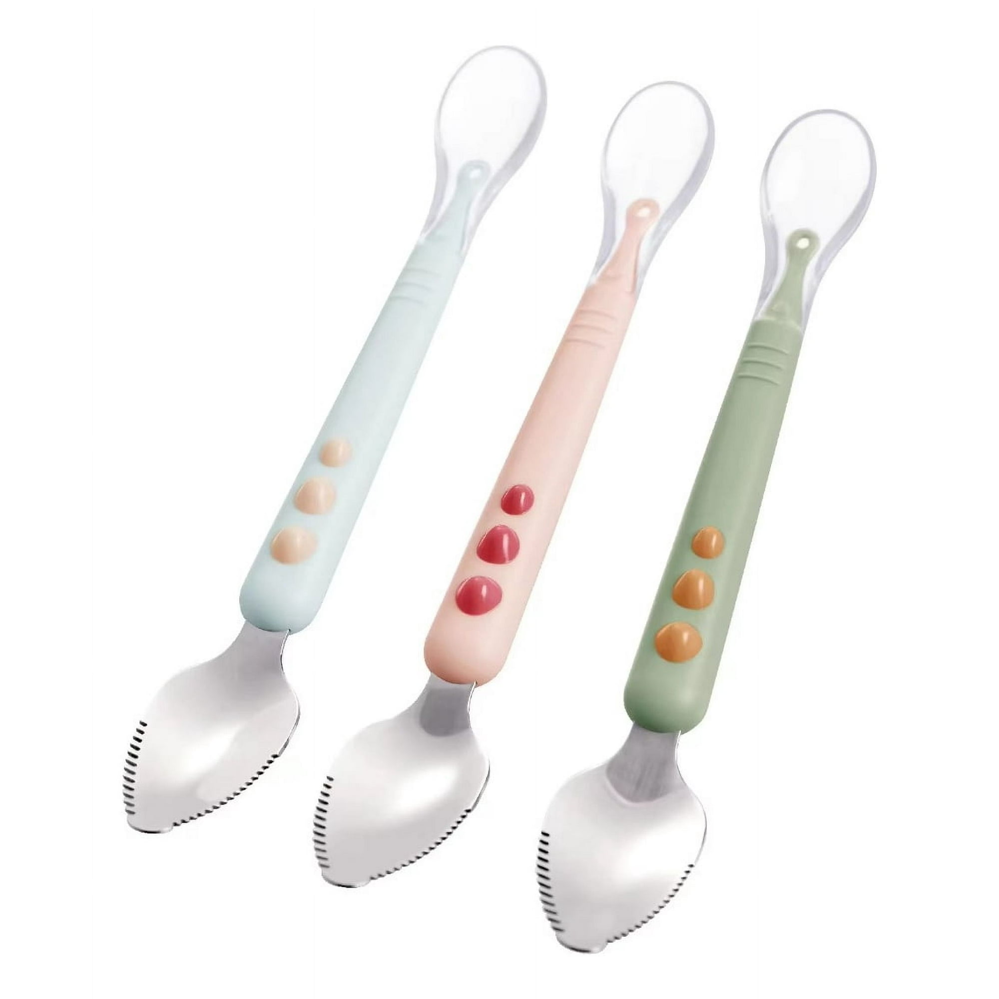 Genérico - Set 3 Cucharas Raspadora Frutas Diseño Portatil Bebe Lau