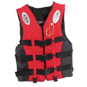 Ioensy - Chaqueta De Natación Equipo Deportivo Chaleco Salvavidas Portátil Para Navegación A La Deriva Navegación Xl Rojo