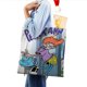 thumbnail image 4 of Pepper AnnBolso de tela con estampado de lienzo para mujer, bolsa de compras reutilizable y estética, con cremallera interior, regalo para mujer,40*45cm., 4 of 6