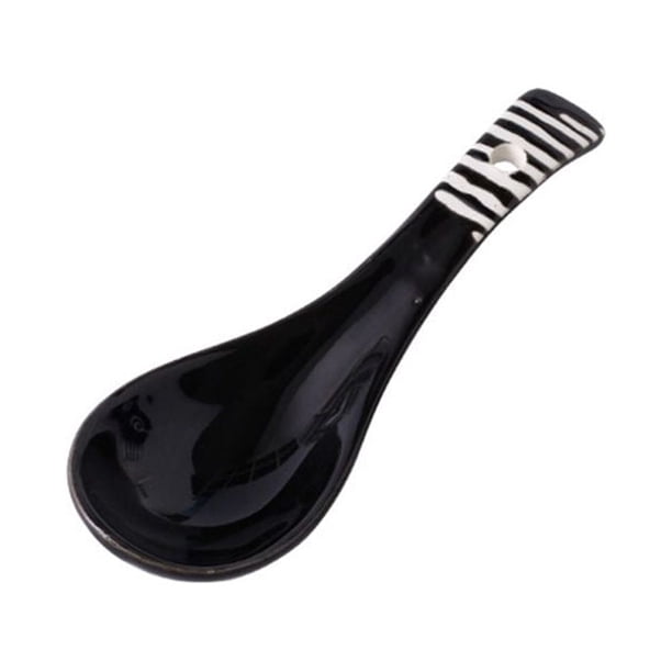 1pc Ceramic Soup Spoon - Perfect for Serving Chinese Noodles, Ramen, Oatmeal & More!