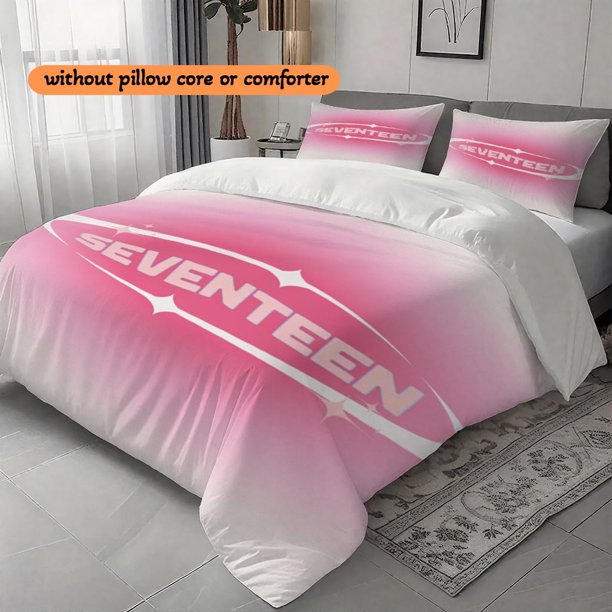 3pcs Seventeen Theme Printed Duvet Cover Set All-Season Soft & Breathable for Student Bedroom Decor or Thanksgiving Party Ideal Retro Style