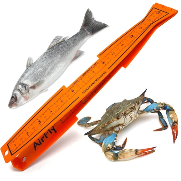 Tabla Medidora de Pescado AirFly Plegable de 81 cm con Calibradores para Cangrejos