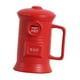 thumbnail image 2 of Taza De Cerámica Con Tapa De 500 Ml, Taza De Café Expreso Con Leche Para Regalo Familiar De Invierno, Color Rojo, 2 of 5