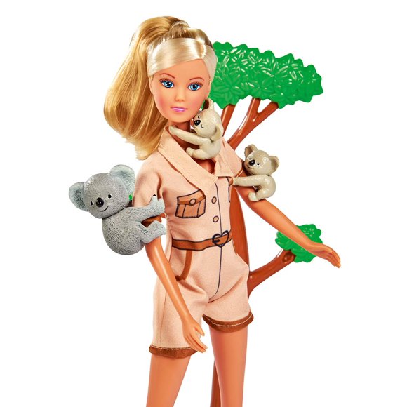 Muñeca Steffi Love Simba Koala con árbol para trepar de 29 cm