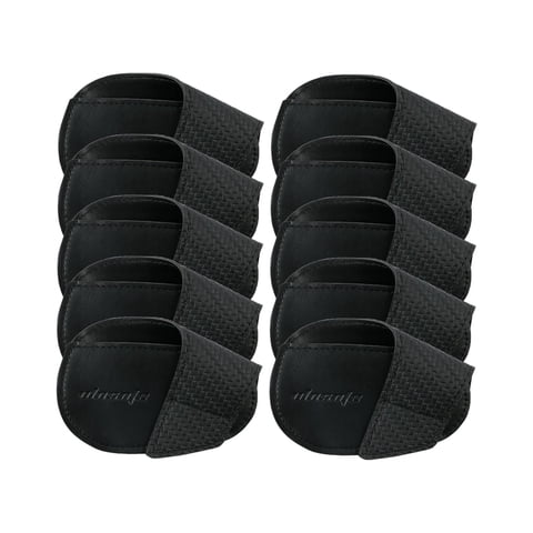 Ioensy - 10X Fundas Para Cabeza De Palos De Golf, Regalo De Golfista De Cuero Pu, Juego De Cubiertas Duraderas De Hierro Para Golf, Tamaño L, Negro