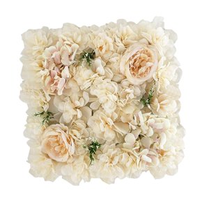 Magideal - Panel De Pared De Flores Artificiales Paneles De Flores De Seda Decorativas Arreglos Florales Fondo Telón De Fondo Para Bodas Decoración Interior Al , Champán