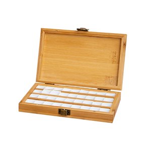 Bothyi - Paleta De Pintura De Bambú Vacía Con Tapa Paleta De Arte Para Pintores Estudiantes Studio 36 Grids