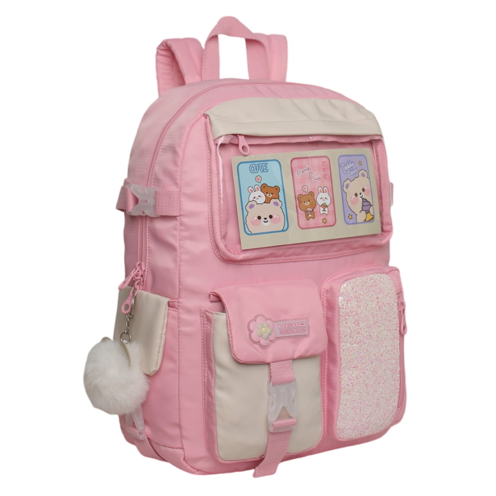 Mochila Mujer Kawaii Fusion Glitter Rosado Head
