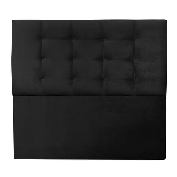 Respaldo Botone Premium 1,5 plazas Felpa Negro