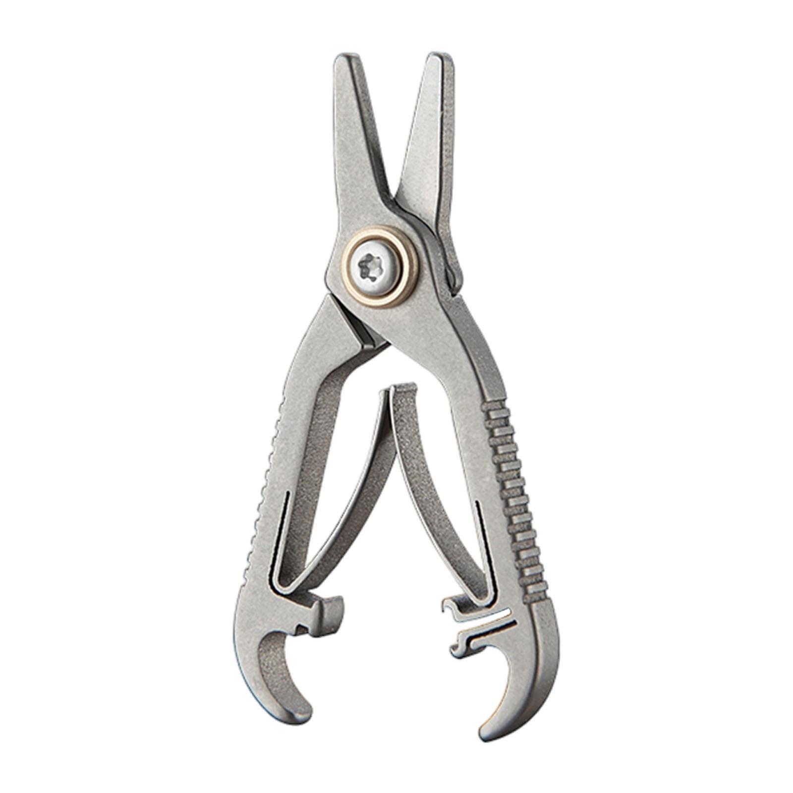 Ioensy - Tijeras Para Pelo De Nariz De Aleación De Titanio, Práctico Recorte Portátil De Cejas Pequeñas