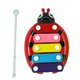 thumbnail image 2 of 5 Notas Glockenspiel Xilófono Ni?os Preescolar Percusión Fiesta Juguete Rojo, 2 of 5