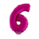 thumbnail image 5 of Globo de aluminio con forma de bastón, número 2 a 16, color rosa divertido, 5 of 8